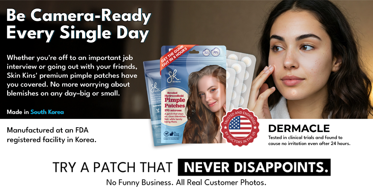 TRY SKIN KINS' PIMPLE PATCHES TODAY