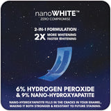 2-in-1 Teeth Whitening Strips | Professional Hydrogen Peroxide + Enamel-Repairing Nano-Hydroxyapatite | 28 No-Residue, Non-Slip Strips | Up to 8 Shades Whiter | Safe for Sensitive Teeth