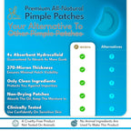 Hydrocolloid Pimple Patches for Face - Ultra-Thin 0.37mm Acne Patch with Centella - Beveled for Stronger Grip - Korean Skin Care Spot Covers - Gunk Out in 6-8 Hrs - Vegan, Made in Korea, 48 Dots